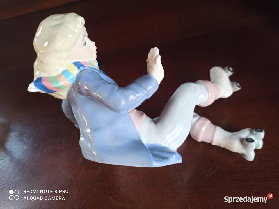 Figurka chłopca Łyżwiarza Ręcznie robiona Rex Gdańsk