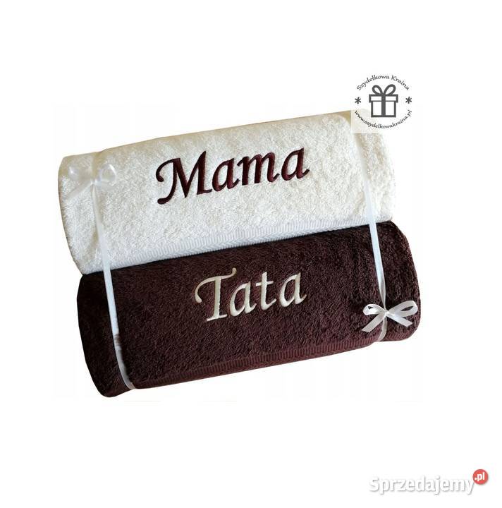 Prezent na Dzień Matki Ojca Mamy Taty ręcznik z