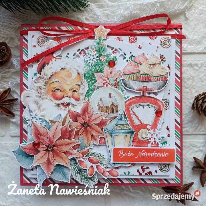 Boże Narodzenie kartki świąteczne hand made Mszana Dolna