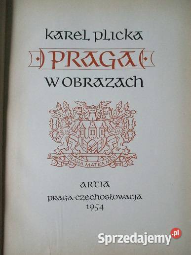 Praga w obrazach KPlicka 1954 Praga album Łódź