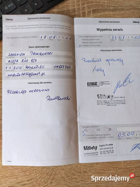 materac rehabilitacyjny VITBERG Biskupiec sprzedam