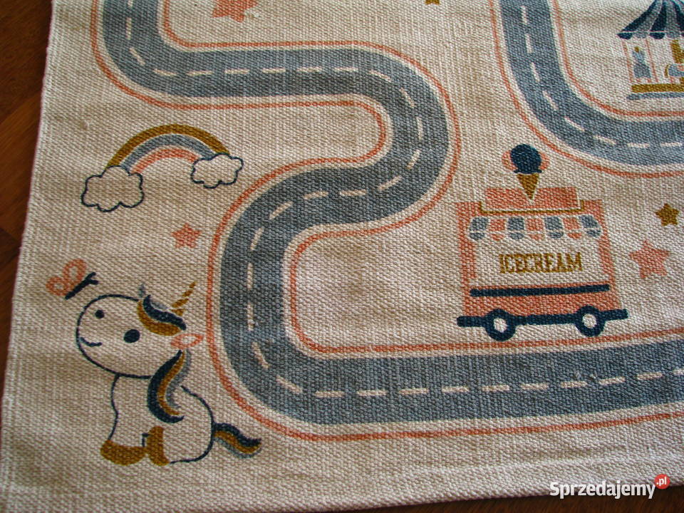 Eko dywan dziecięcy mata do zabawy bawełna 130 x Brzegi