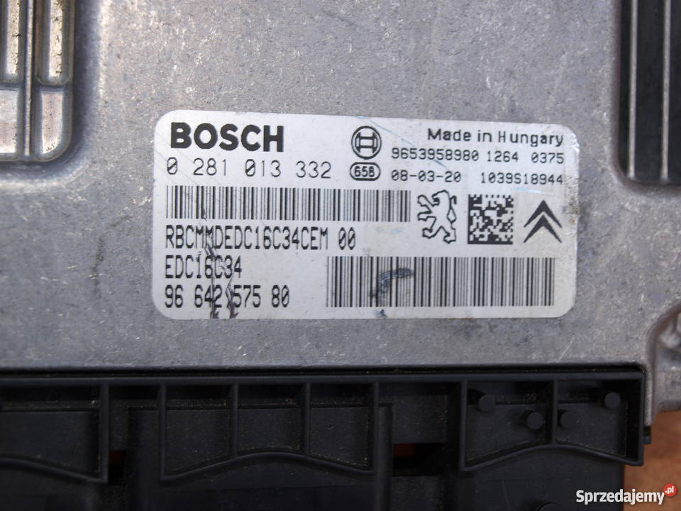 Peugeot Citroen HDi komputer BOSCH 0281013332 wielkopolskie Kalisz