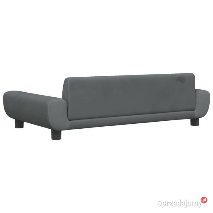 Sofa dzieci ciemnoszara 100x54x33 aksamit Warszawa