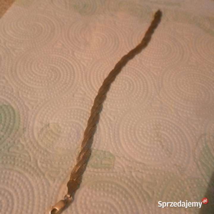 Srebrna bransoletka plecionka Pozostałe Lubartów sprzedam