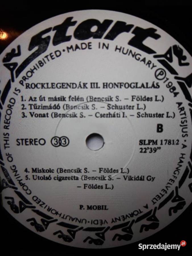 Archiwum węgierskiego rocka PMOBIL Honfogalas 1 płyta sprzedam