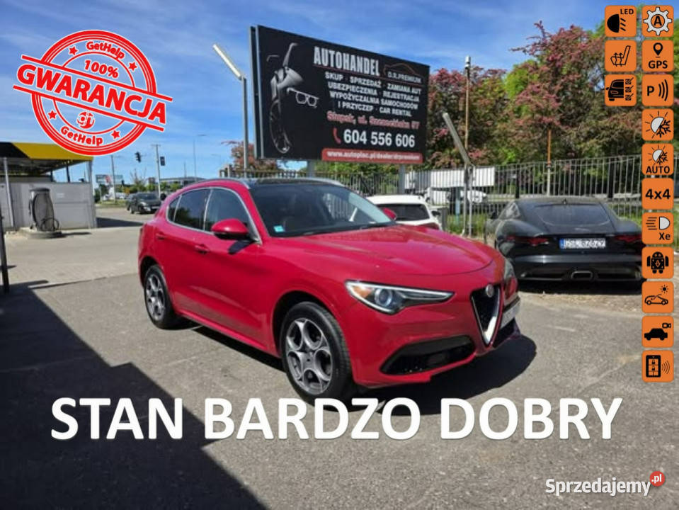 Alfa Romeo Stelvio Q4 20 Turbo 280 Panorama podgrzewane fotele Słupsk