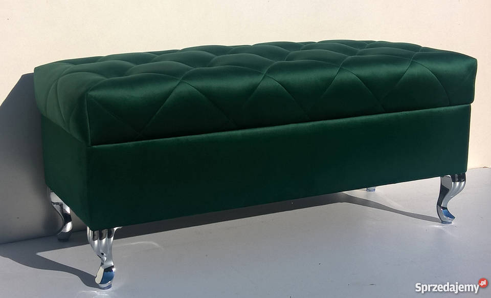 PUFA ŁAWKA CARO plusz aksamit 40cm Poznań