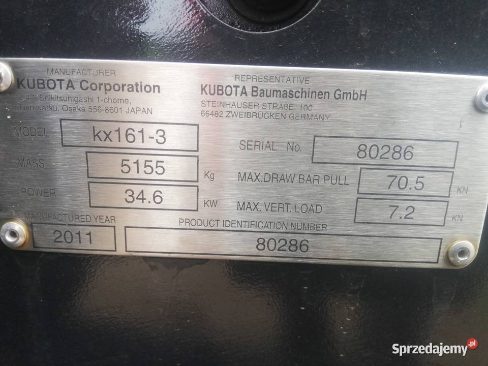 KUBOTA KX 1613 2011r pomorskie Starogard Gdański