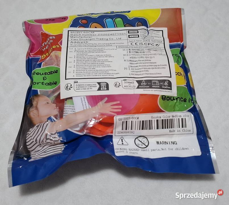 Nadmuchiwana piłka bańka pomarańczowa świecąca w Czeladź sprzedam