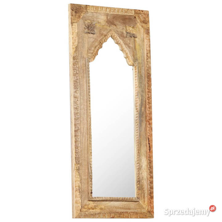 Lustro w ramie z litego drewna mango 50x3x110 mazowieckie Warszawa