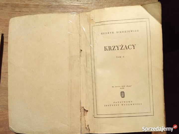 Krzyżacy 2 tomy książek z 1951r Henryk Dąbrowa Górnicza