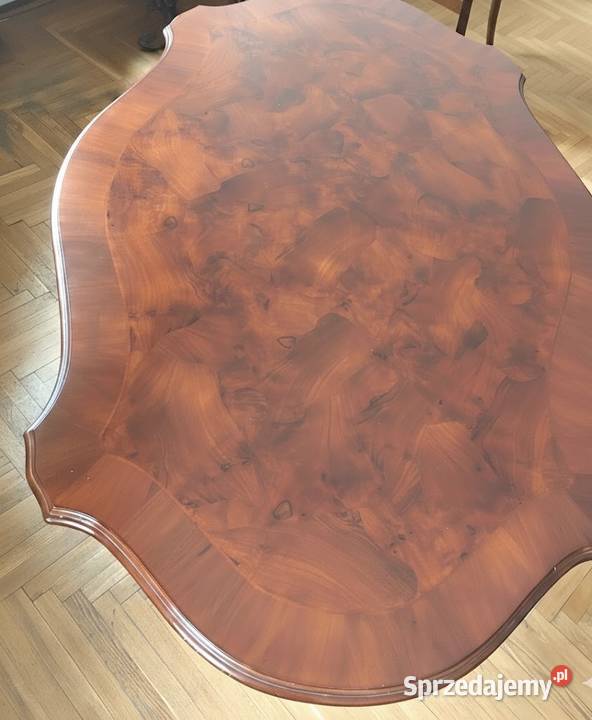 Stylowy stół na rzeźbionej nodze 172cm Warszawa