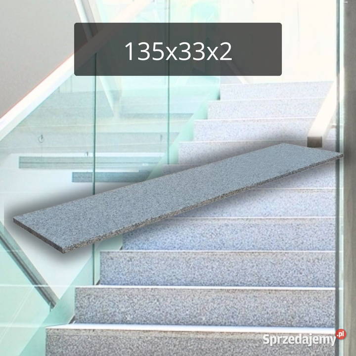 Stopnica granitowa szara G602 Bianco Sardo pomorskie Tczew