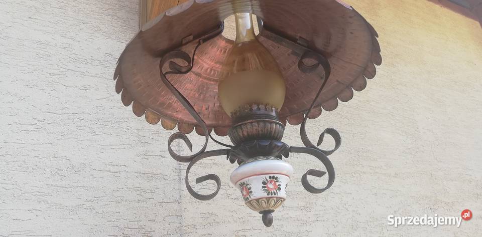 Lampa sufitowa wisząca żyrandol naftowa stylowa mazowieckie Garwolin