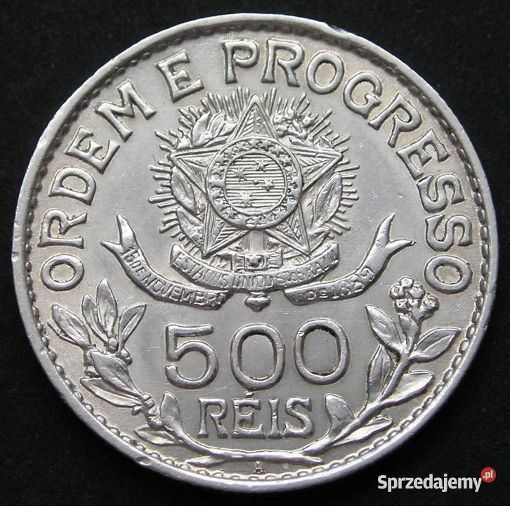 BRAZYLIA 500 REIS 1913 SREBRO łódzkie Łódź