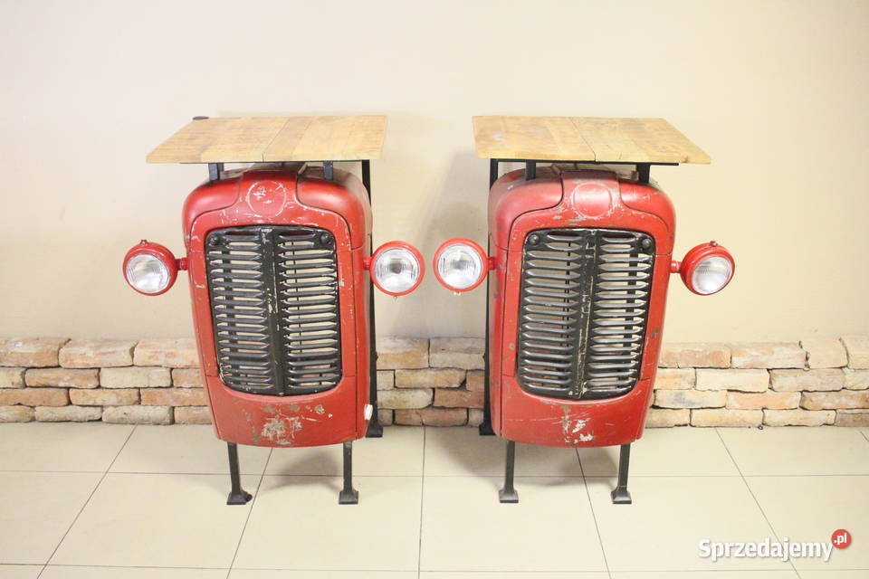 Stolik barowy traktor BLAT 60x60 2 HOKERY Pszczyna