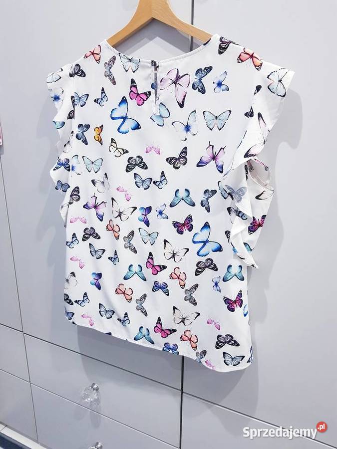 Wiosenna bluzeczka w kolorowe motyle R42 Dąbrowa Górnicza