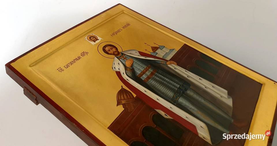 Ikona Święty Aleksander Newski 047 Malarstwo mazowieckie Warszawa