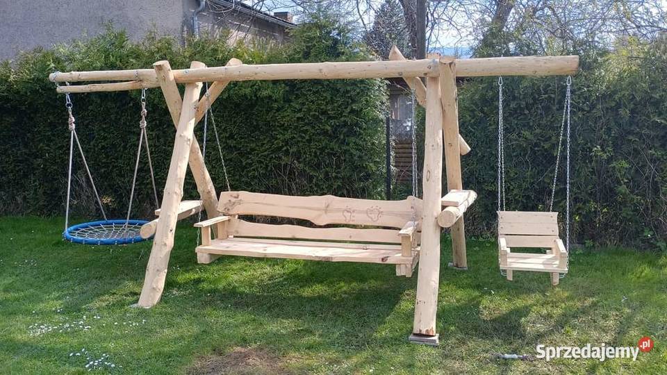 Huśtawka ogrodowa z drewna Sól