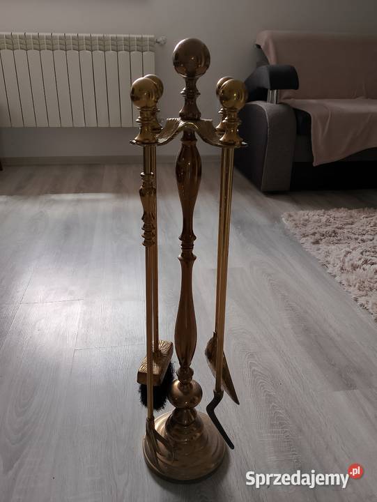 Zestaw mosiężny do kominka