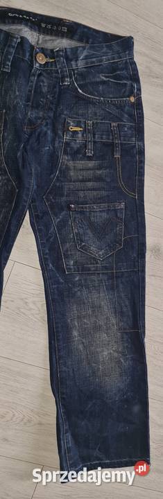 Spodnie chłopiec jeans przecierane granat 164 chłopiec łódzkie Łódź sprzedam