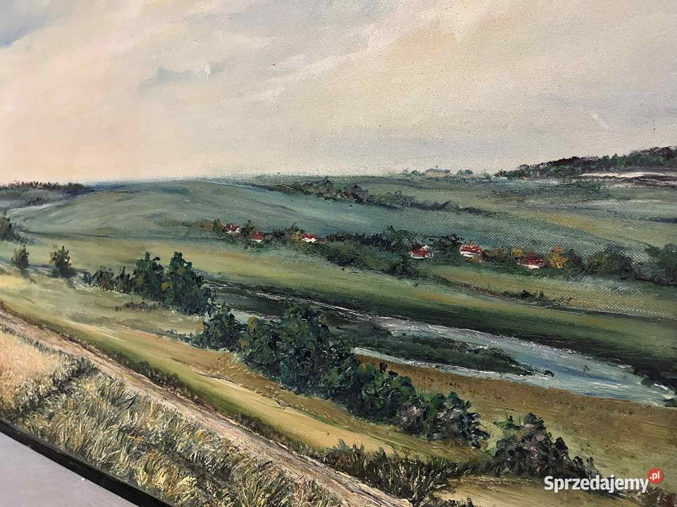 Obraz 1979 Wiejski pejzaż wielkopolskie