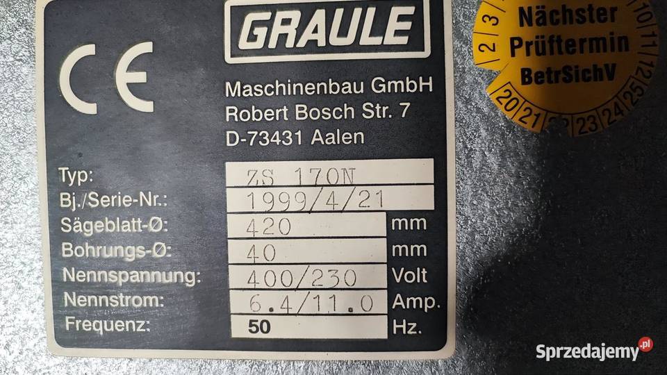 Piła Graule ZS 170N Produkcja Sucha Beskidzka