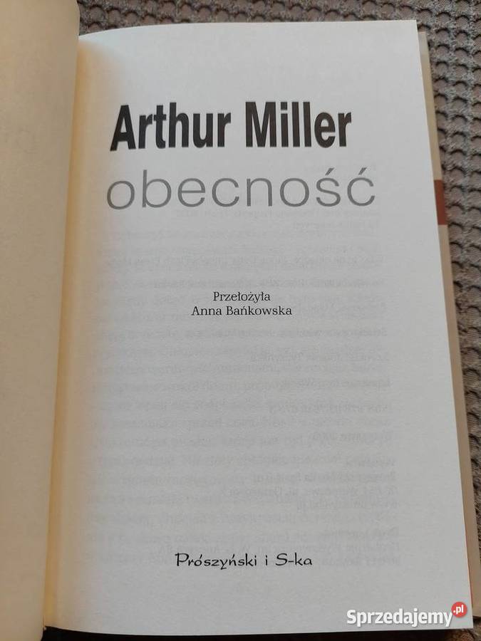 nowa OBECNOŚĆ Arthur Miller Kraków
