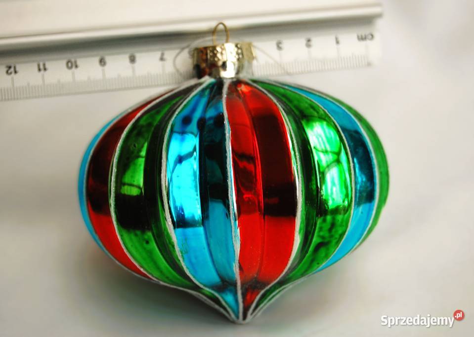 Nowa bombka szklana ręcznie malowana bąk bączek Lublin