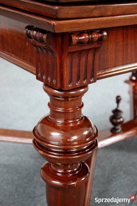 Eklektyczny duży stół rozkładany renowacji Zielonka