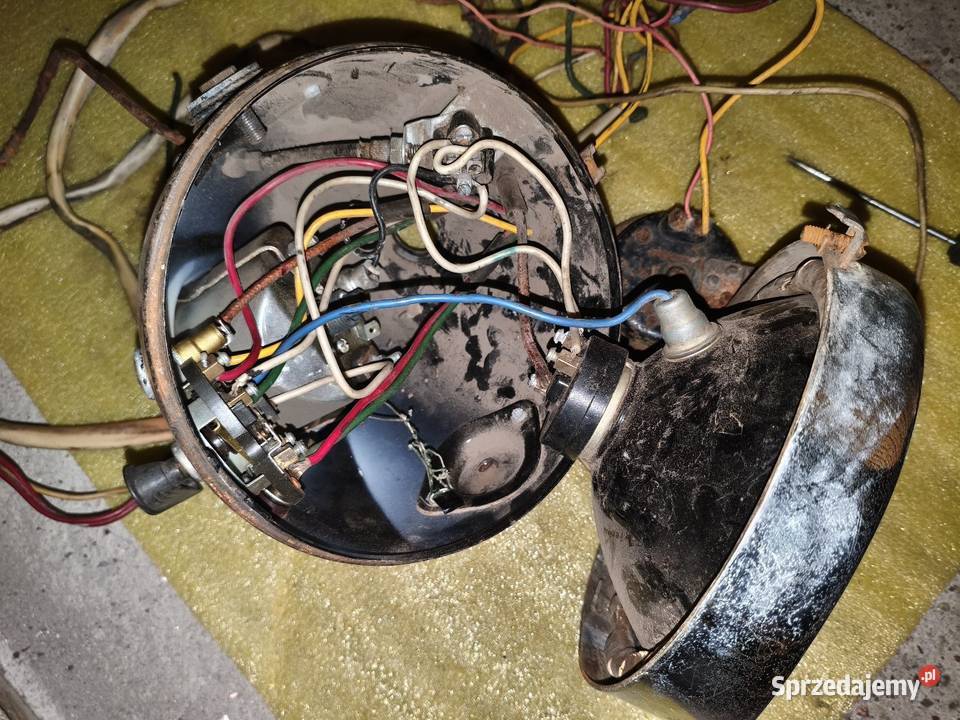 Lampa przednia z instalacją elektryczną M72 Leszno
