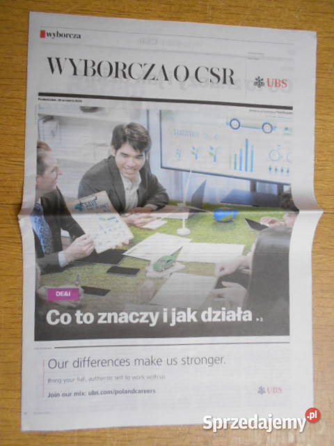 WYBORCZA O CSR dwa dodatki Gazeta Wyborcza lubelskie Parczew sprzedam