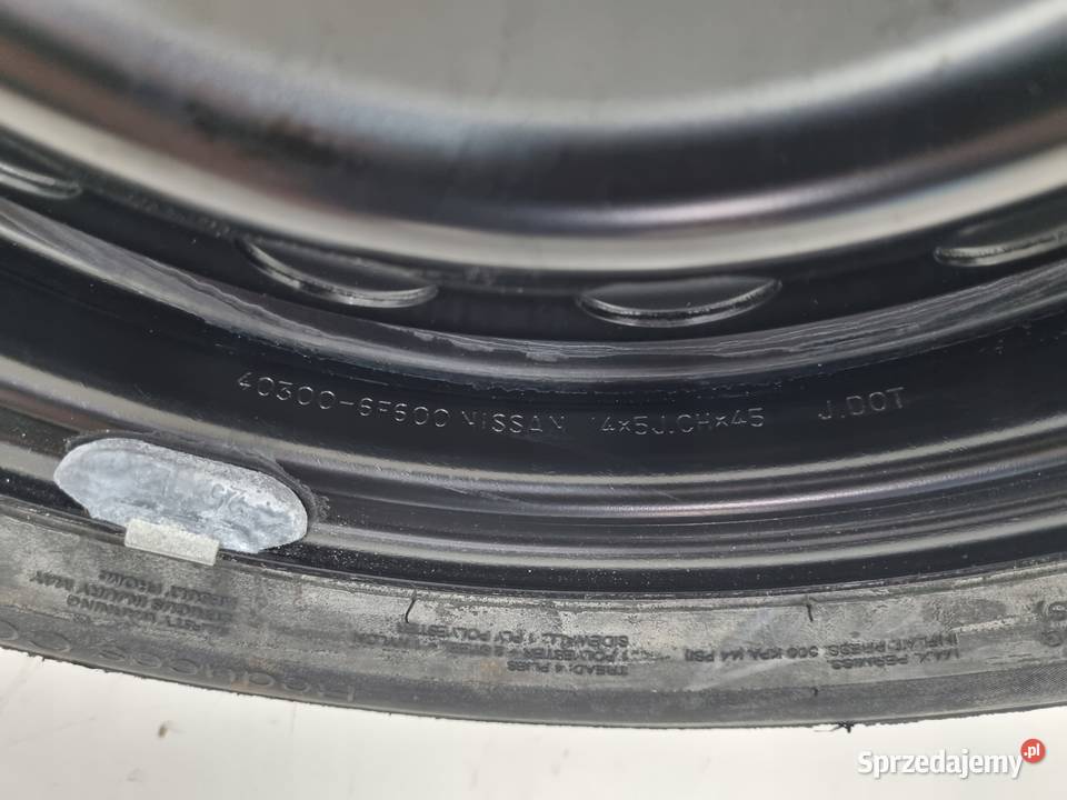 KOŁO ZAPASOWE Zapas Nissan Micra K11 16560 R14 Średnica 14" Chełm