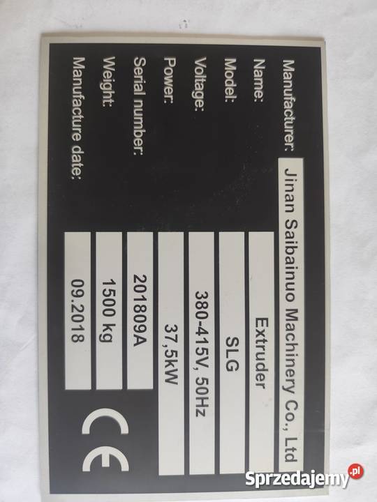 Maszyna do produkcji pelletu wędkarskiego Leżajsk