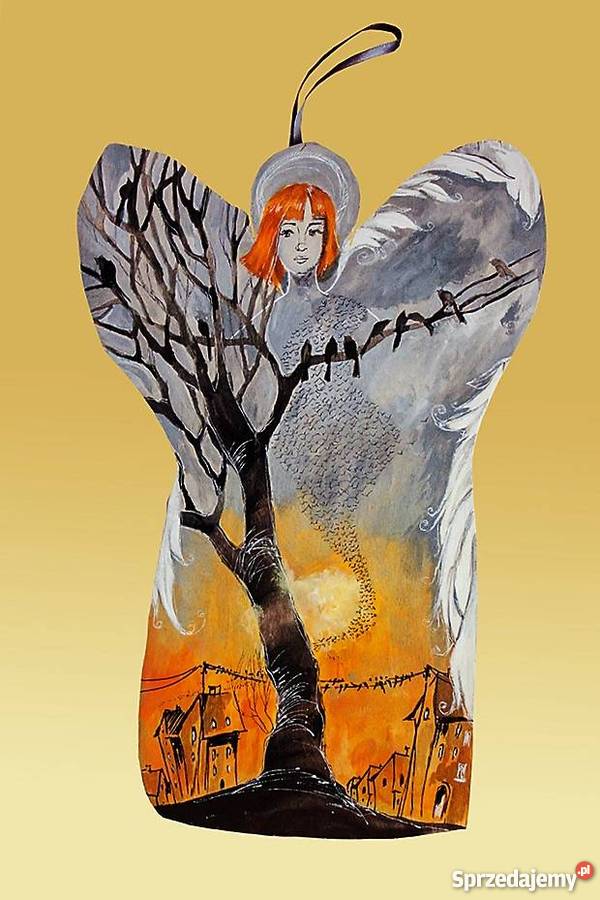 Obraz namalowany na drewnie Anioł wędrownych Katowice