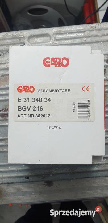 GARO wyłącznik hebel 16 A dwu biegunowy Mrągowo