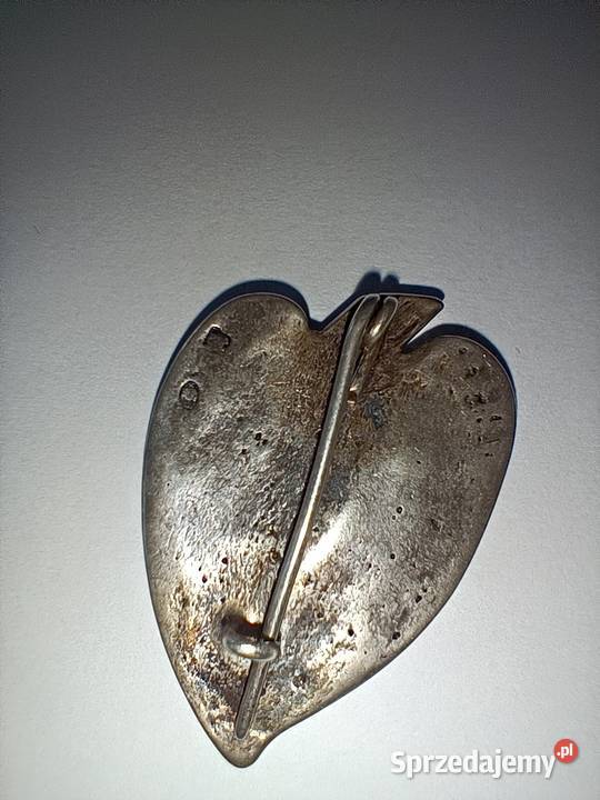 Stara broszka Srebrny Liść Warmet Agat Kłodzko mazowieckie Brwinów sprzedam