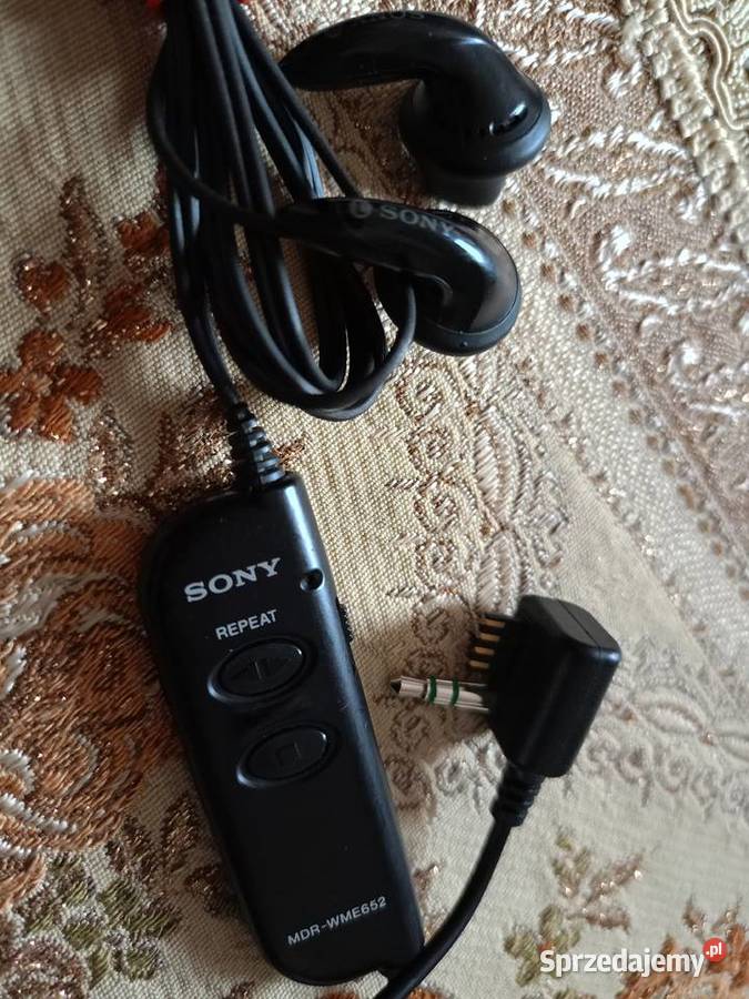 Zabytkowe Słuchawki SONY z pilotem do Walkmana