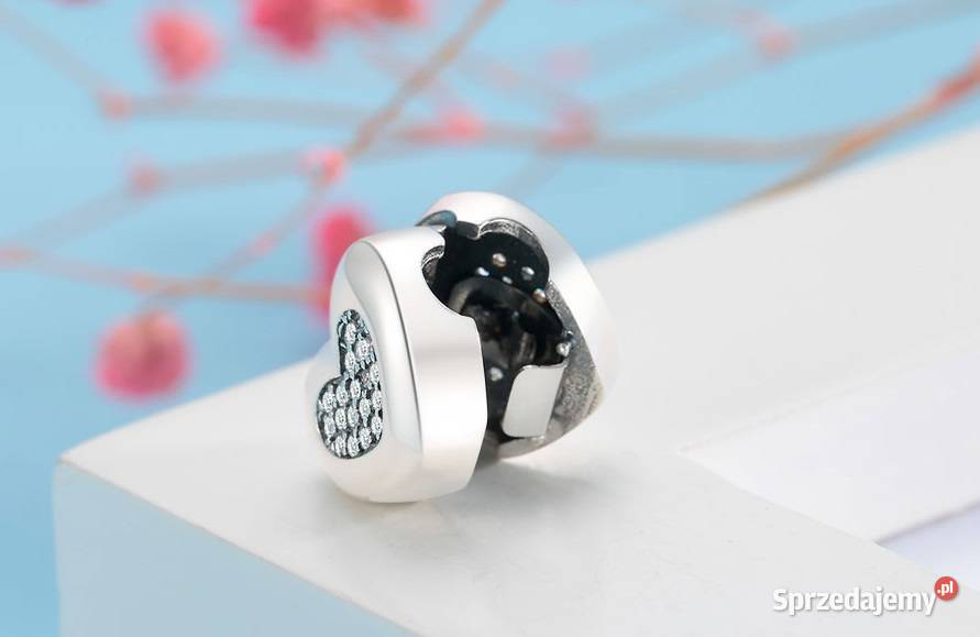 Pandora Charm koral serce love miłość klips