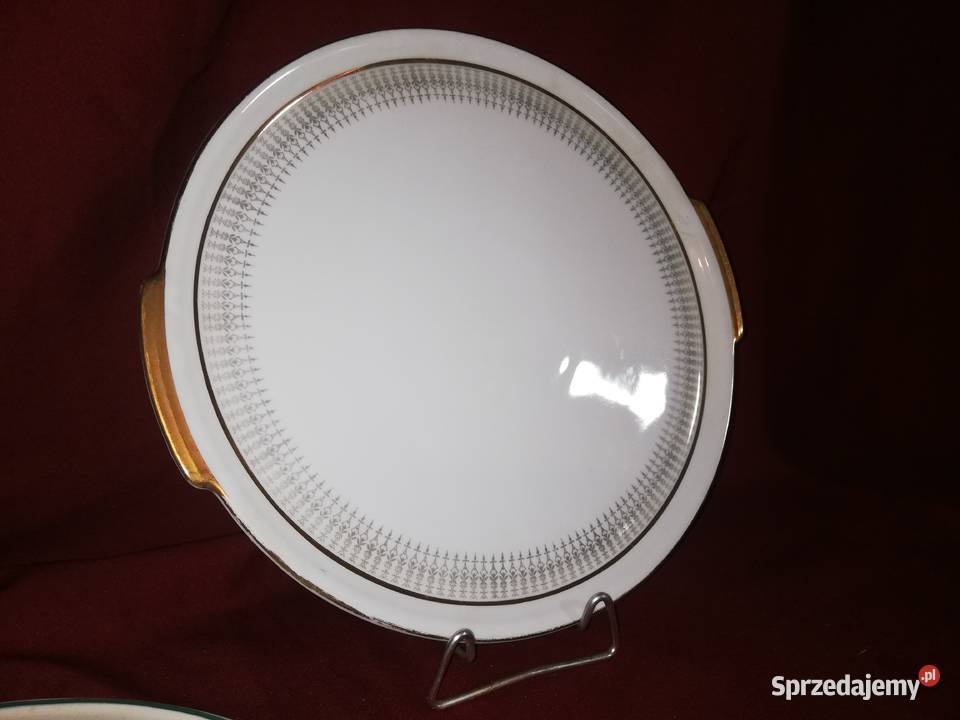 patera na ciasto sygnowana Porcelana i szkło Chorzew