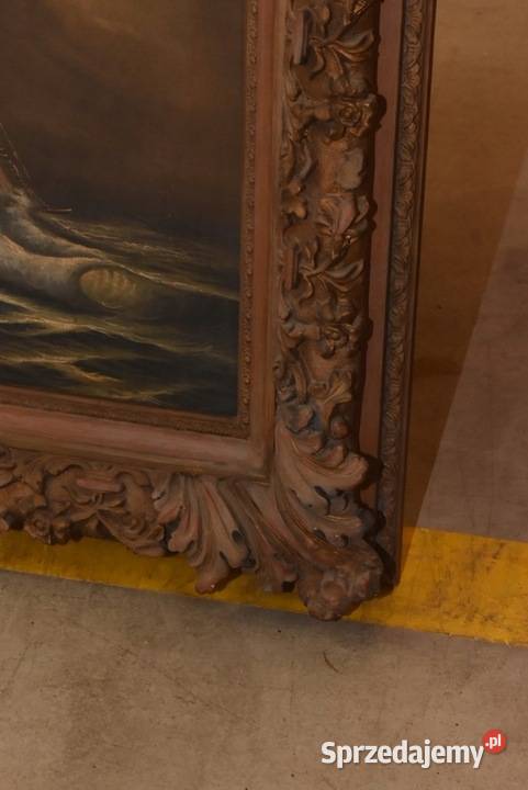 Łódź Na Wzburzonym Morzu Marynistyczny Obraz Dekoracje i ozdoby Kraków