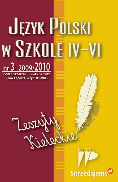 Język Polski w Szkole Podstawowej IVVI 20092010 świętokrzyskie