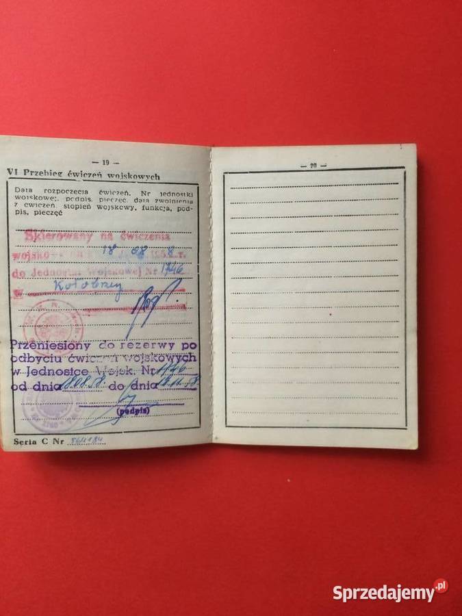 1588 Książeczka Wojskowa
