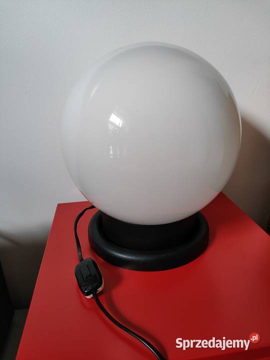 Lampa szklana kula PRL vintage lata 60 wielkopolskie Kalisz