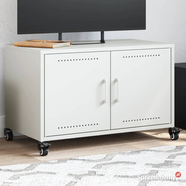 Szafka RTV biała 68x39x435 stal WM846643 Warszawa sprzedam