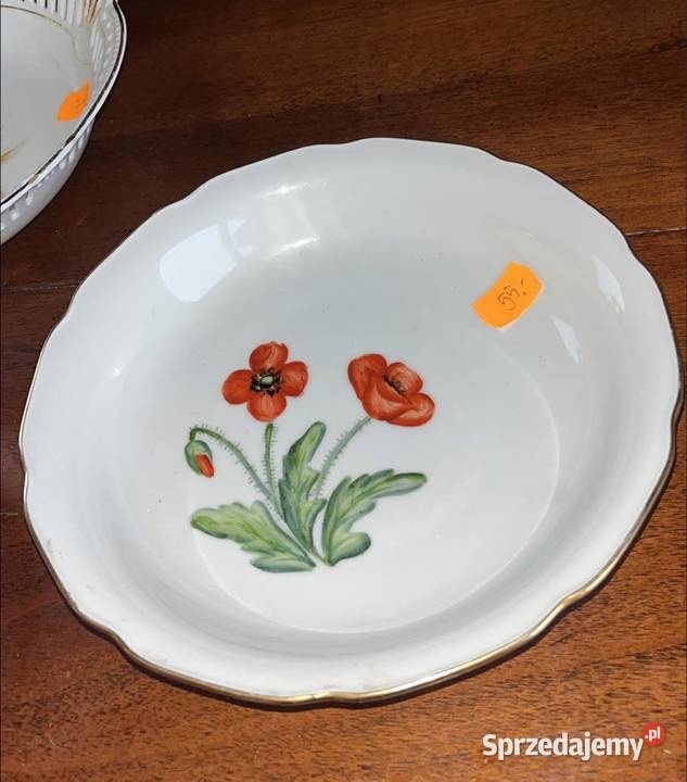 Miseczka Maki Bohemia Dekor ręcznie domalowany Porcelana i szkło