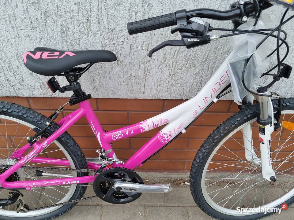Nowy Rower MTB Limber gb14 24 Różowo Biały