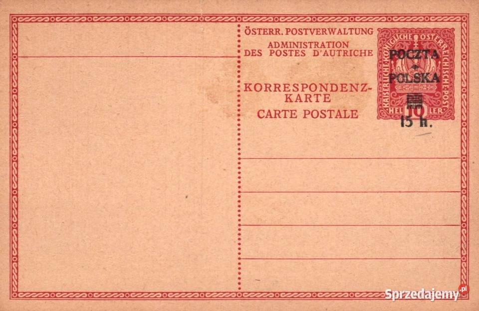 Karty pocztowe wydania krakowskiego Filatelistyka wielkopolskie Konin