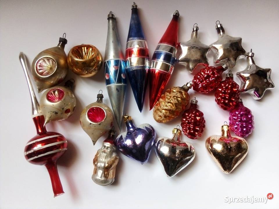 stare bombki szklane vintage PRL Częstochowa sprzedam